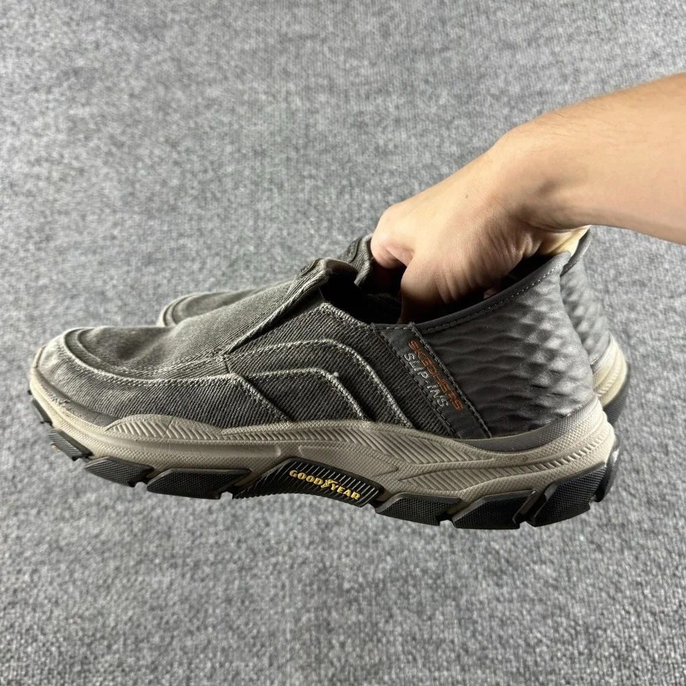 Skechers Slip-Ins Shoes Mens Size 9.5 Gray Slip On Goodyear SN 204809WW
